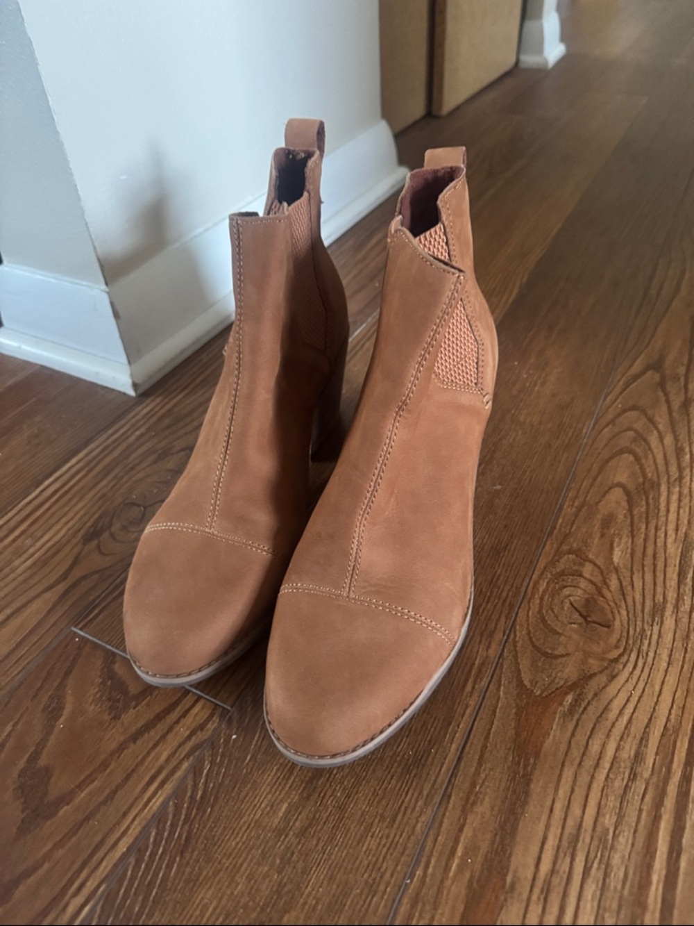 Toms Cognac Chelsea Ankle Booties